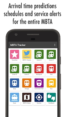 MBTA Tracker screenshots