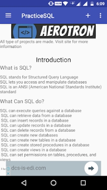 PracticeSQL screenshots