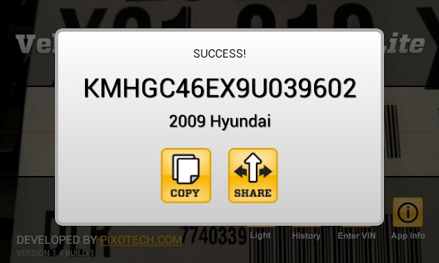Vehicle Barcode Scanner Lite screenshots