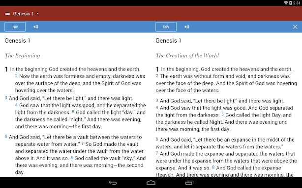 Bible Gateway screenshots