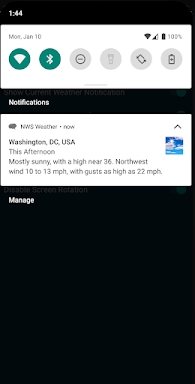 NWS Weather screenshots