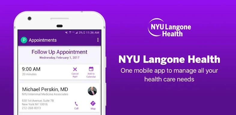 NYU Langone Health screenshots