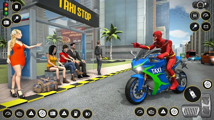 Superhero Bike Taxi: Bike Game screenshots