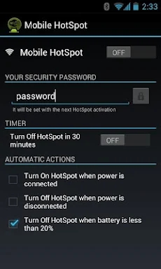 Mobile HotSpot screenshots