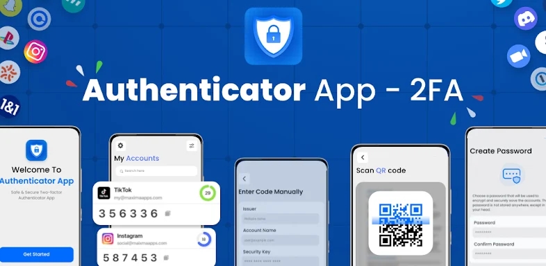 Authenticator App screenshots