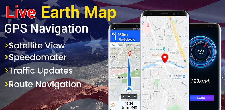 Live Earth Map: GPS Navigation screenshots