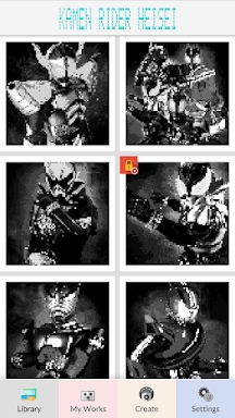 Kamen Rider Heisei Pixel Art screenshots