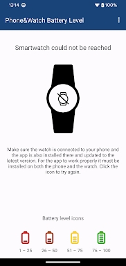 Phone & Watch Battery Level screenshots