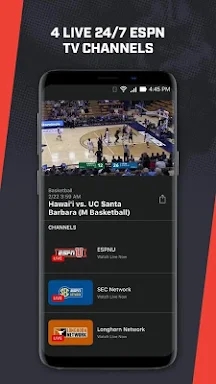 ESPN Player screenshots