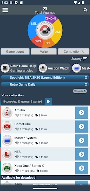 Retro Game Collector #database screenshots