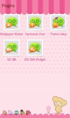 GO SMS Pro Pink Sweet theme screenshots