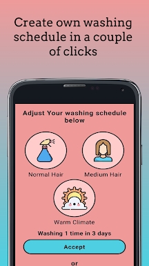 Hair Washing Schedule screenshots