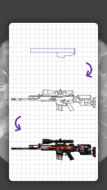 How to draw weapons. Skins screenshots