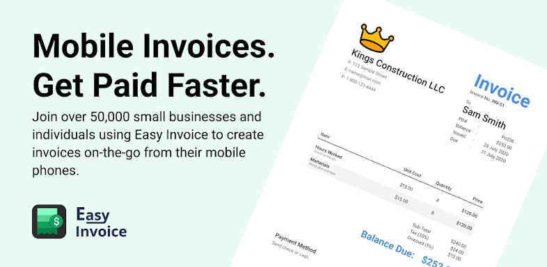 Easy Invoice & Estimate Maker screenshots