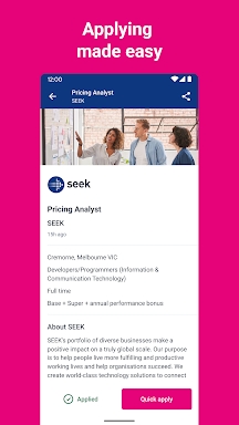 SEEK Job Search screenshots
