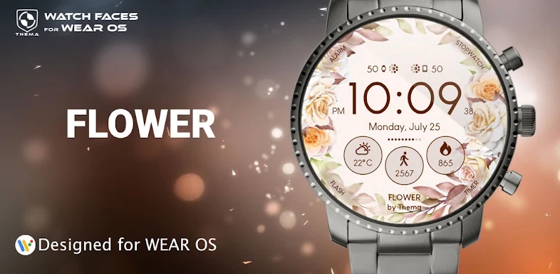 Flower Watch Face screenshots