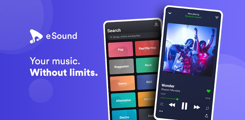 eSound: MP3 Music Player App screenshots
