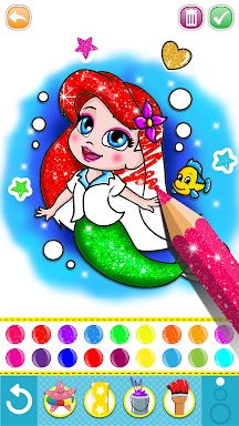 Mermaid coloring for kids screenshots