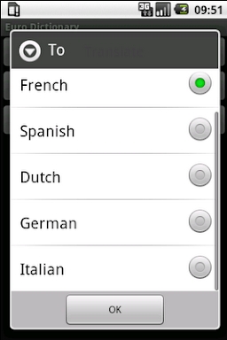 Euro Dictionary screenshots