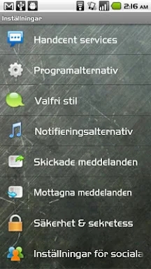 Handcent SMS Swedish Language screenshots