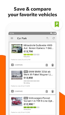 mobile.de - car market screenshots