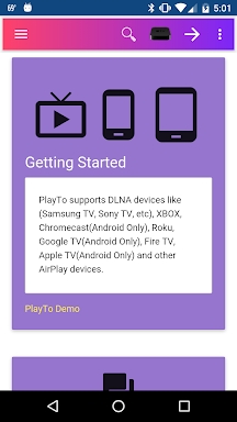 PlayTo Samsung TV screenshots