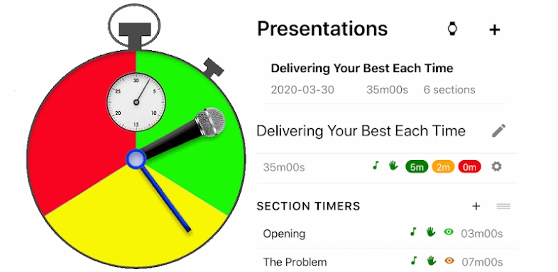 Speaker Presentation Timer screenshots