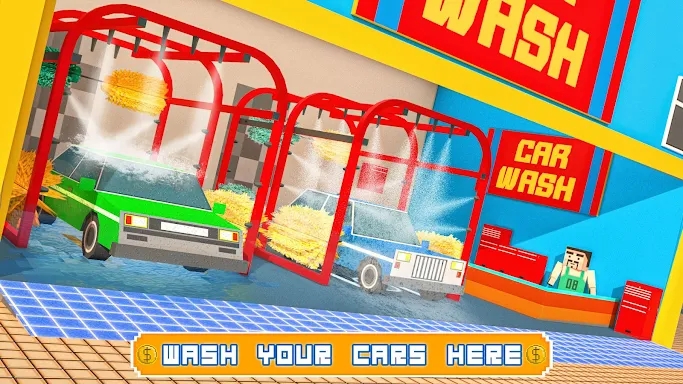 Blocky Car Wash Service Workshop Garage screenshots
