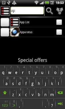 App List screenshots