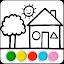 Glitter House coloring and drawing for Kids icon