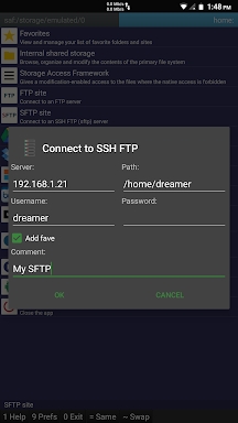 SFTP plugin to Ghost Commander screenshots