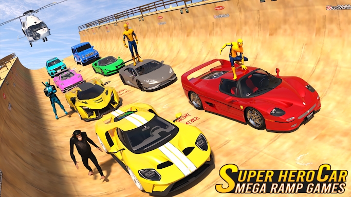 Superhero Car: Mega Ramp Games screenshots