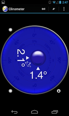 Clinometer  +  bubble level screenshots