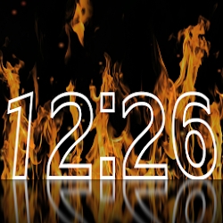 Fire Clock Live Wallpaper