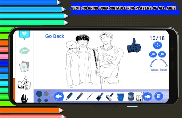 K-pop Coloring game bts screenshots