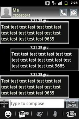 White Black Theme GO SMS screenshots