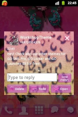 Panther Theme GO SMS screenshots