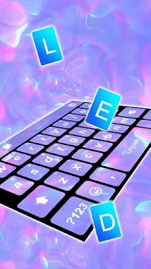 Purple Holographic Keyboard Ba screenshots
