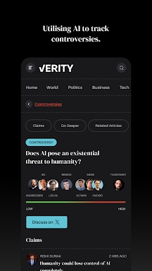 Verity screenshots