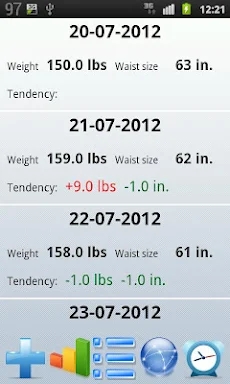 Weight Diary screenshots