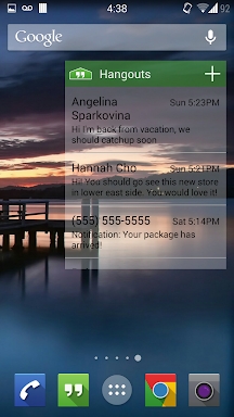 Hangouts Widget screenshots