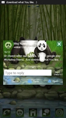 Panda Theme GO SMS Pro screenshots