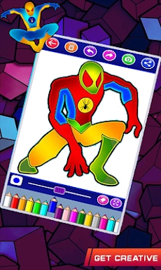 spider super heroes coloring game of woman screenshots