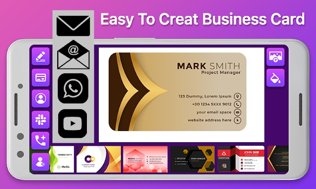 Free Card Maker with Photo – Business Card Creator screenshots