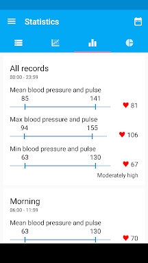 Blood Pressure Diary screenshots