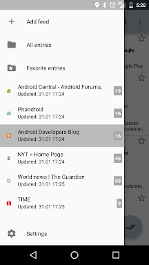 RSS Reader screenshots
