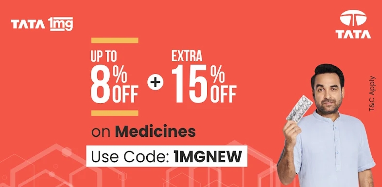 TATA 1mg Online Healthcare App screenshots