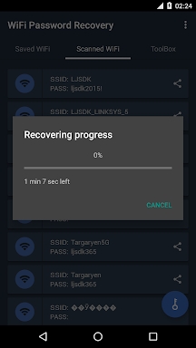 WiFi Password Recovery screenshots