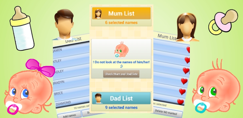 Baby names screenshots