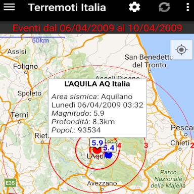 Terremoti Italia screenshots
